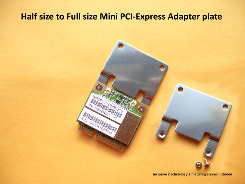 Half Size minipci-e to full size minipci-express adapter plate